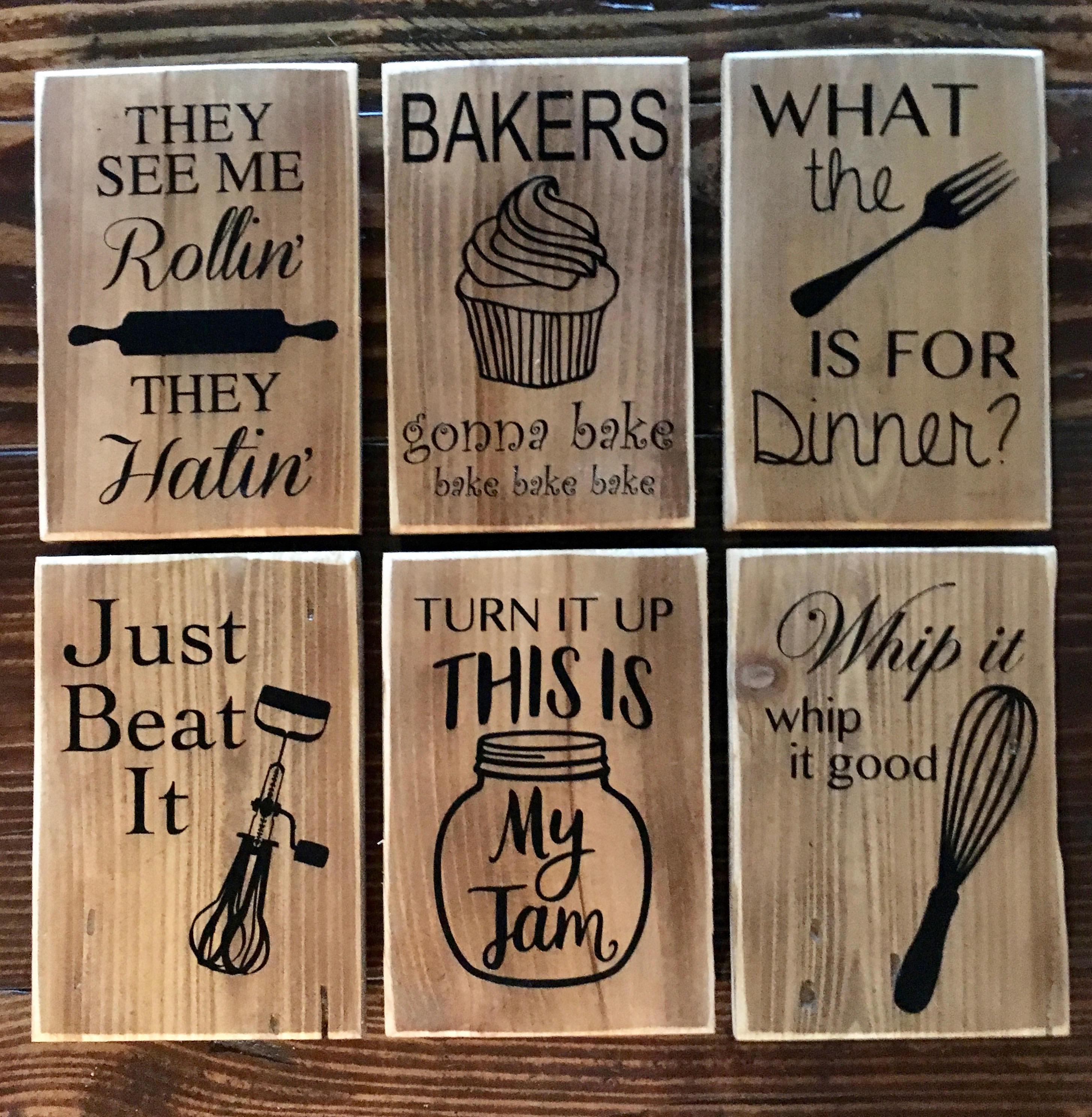 Funny Kitchen Wood Signs Rustic Kitchen Wood Signs Hand Etsy