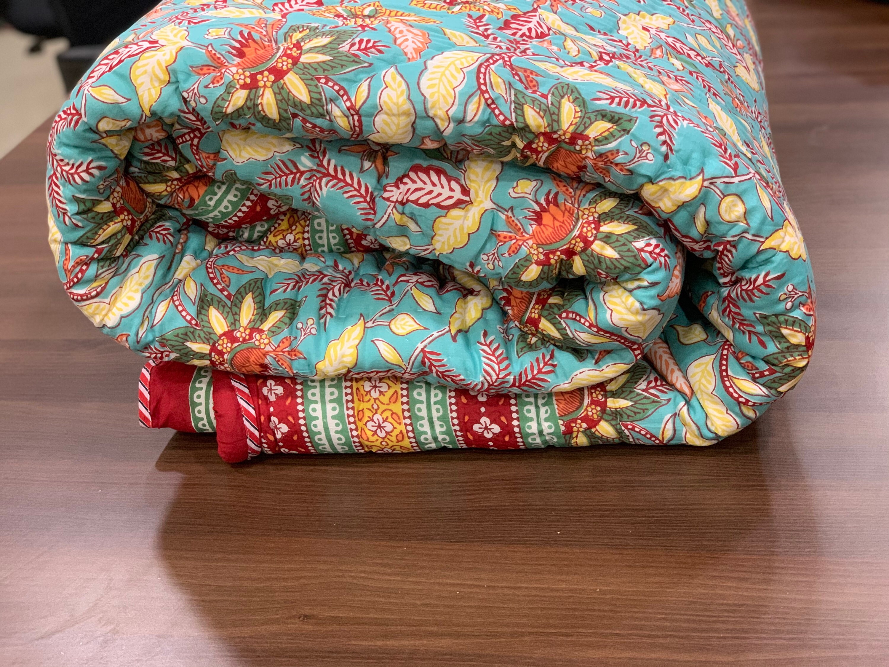 Reversible Quilts/Jaipuri Razai/Soft Quilt/Hand Block Print Etsy