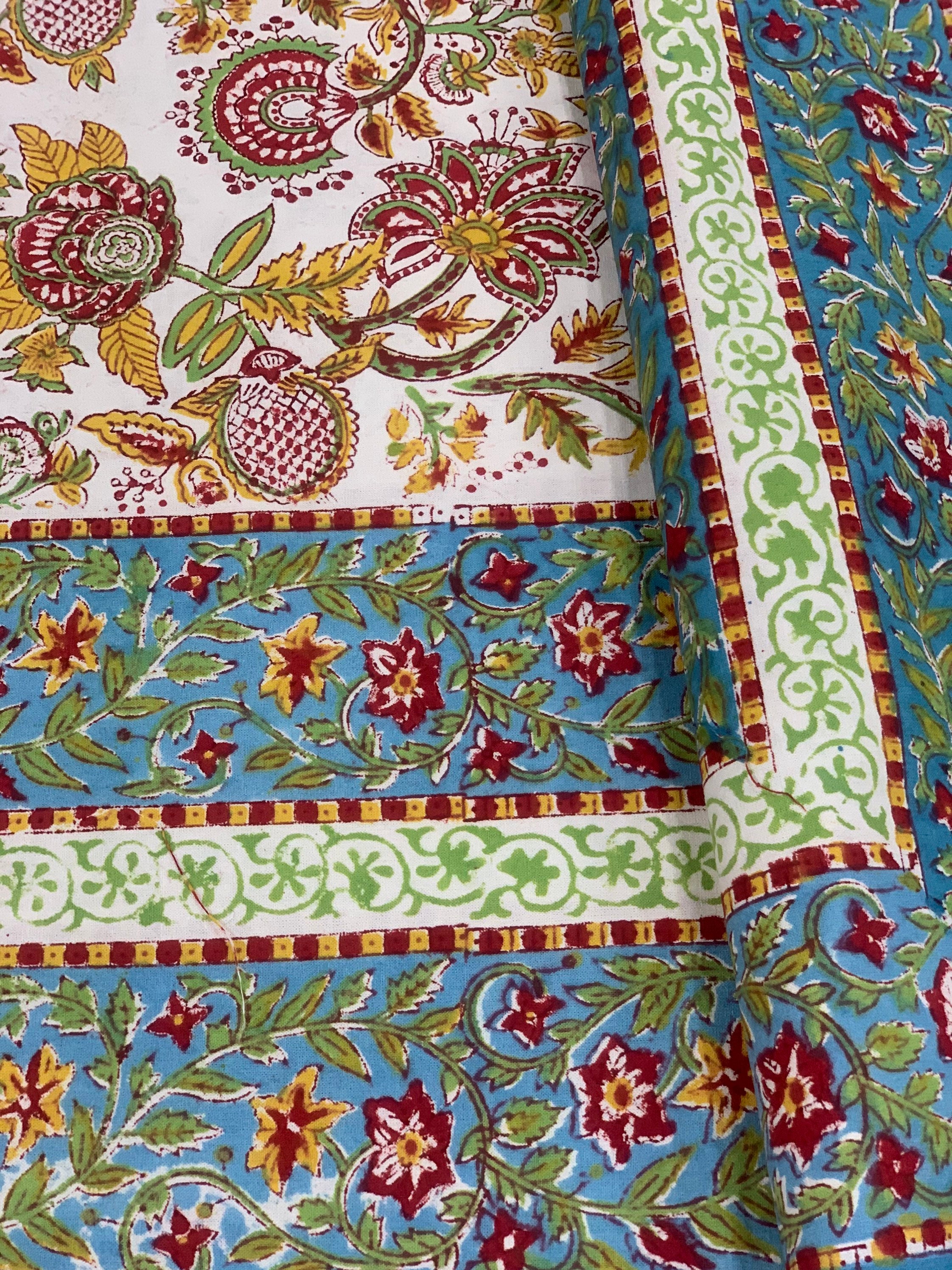 Indian Hand Block Print Bed Sheet/Double Cotton Bed Sheet/100 Etsy