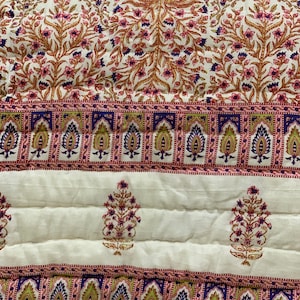 Reversible Quilts/Jaipuri Razai/Soft Quilt/Hand Block Print Quilt /Jaipuri Famous Quilt/Queen size Quilt