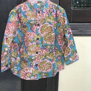 6 Months to 2 years Block Print Shirts /Kids shirts/Block Print shirts /Cotton shirts/Kids Party shirts/Soft material kids clothing