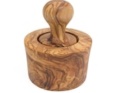 Wooden Mortar and Pestle Set 14cm(5.51inch), Spice Grinder, Farmhouse Kitchen Decor