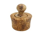 Olive Wood Mortar and Pestle Set 12cm(4.72inch), Spice Grinder, Farmhouse Kitchen Decor