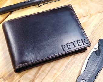 Personalized Wallet,Mens Wallet,Engraved Wallet,Leather Wallet,Custom Wallet,Gift for Men,Anniversary Gift for Him Corfu