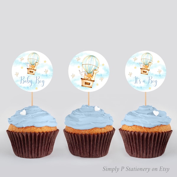 Hot Air Balloon Cupcake Toppers - Etsy