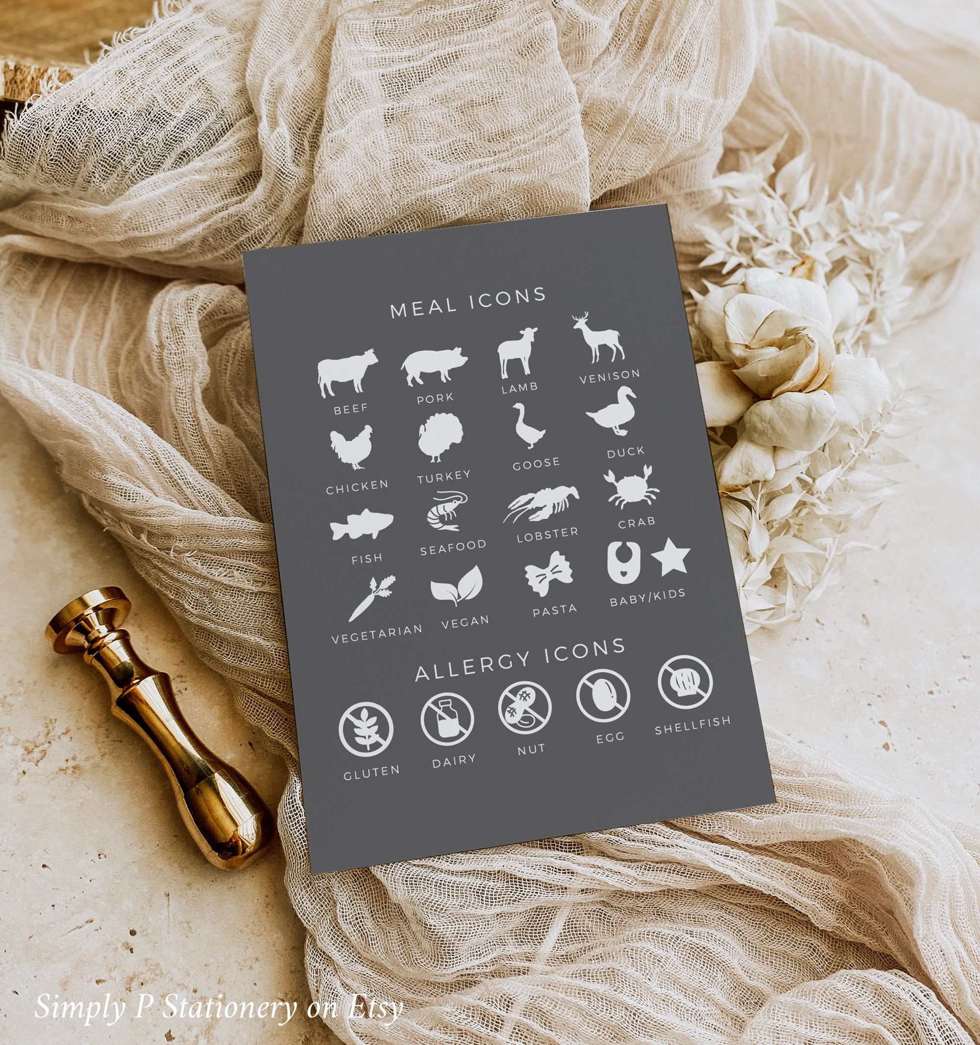 Taupe Buffet Labels, Modern Food Cards Neutral, Boho Food Tent Card ...