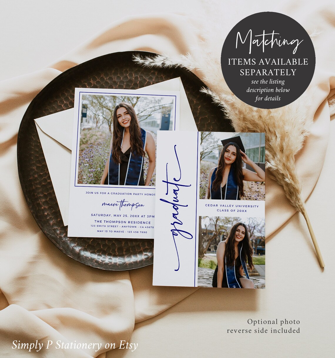 Navy Grad Sign Navy Graduation Welcome Sign, Graduation Poster, Photo Graduation Sign ...
