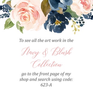 Pink Navy Floral Monogram Wreath Nursery Art, Printable Pink Initial ...
