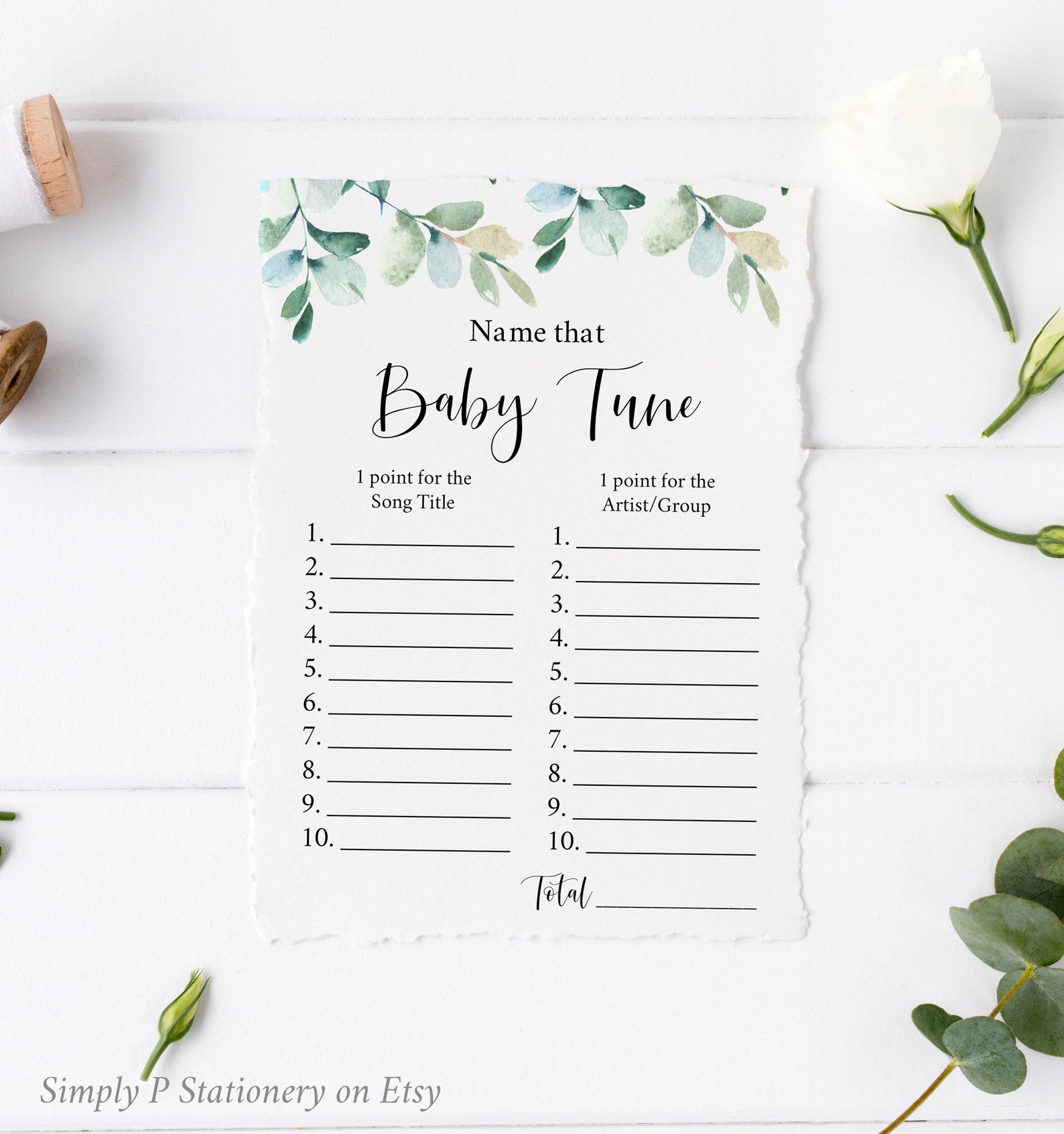 Eucalyptus Baby Shower Game Pack Printable Games Bundle Etsy