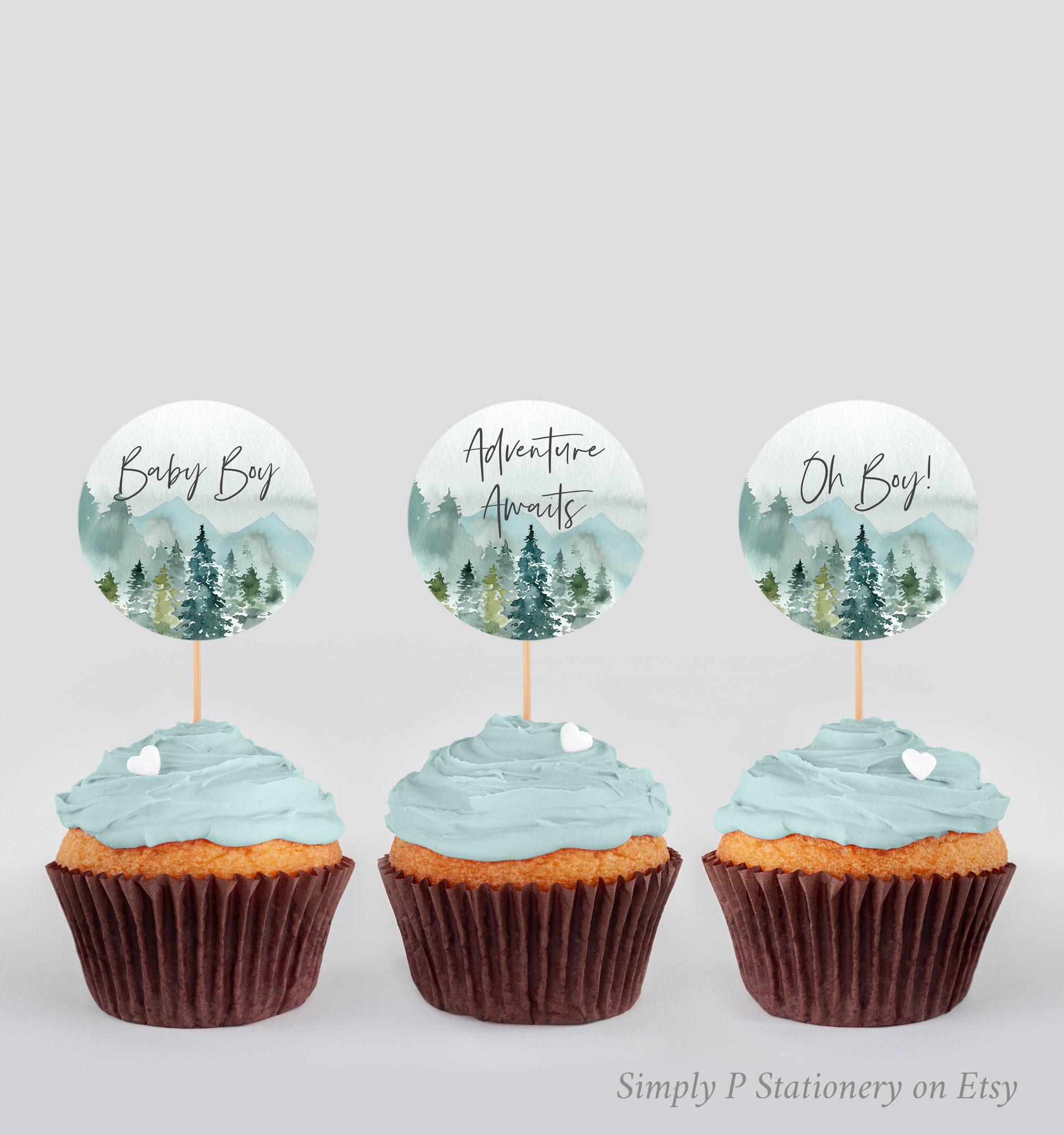Rustic Cupcake Toppers 