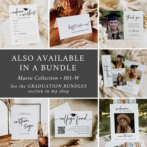 Graduation Welcome Sign, Modern Graduation Party Sign Template, Photo ...