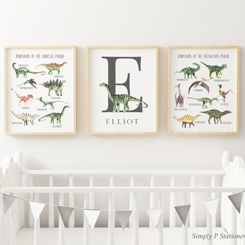 Dinosaur Art Prints 12 Poster Bundle Kids Dino Art Nursery - Etsy