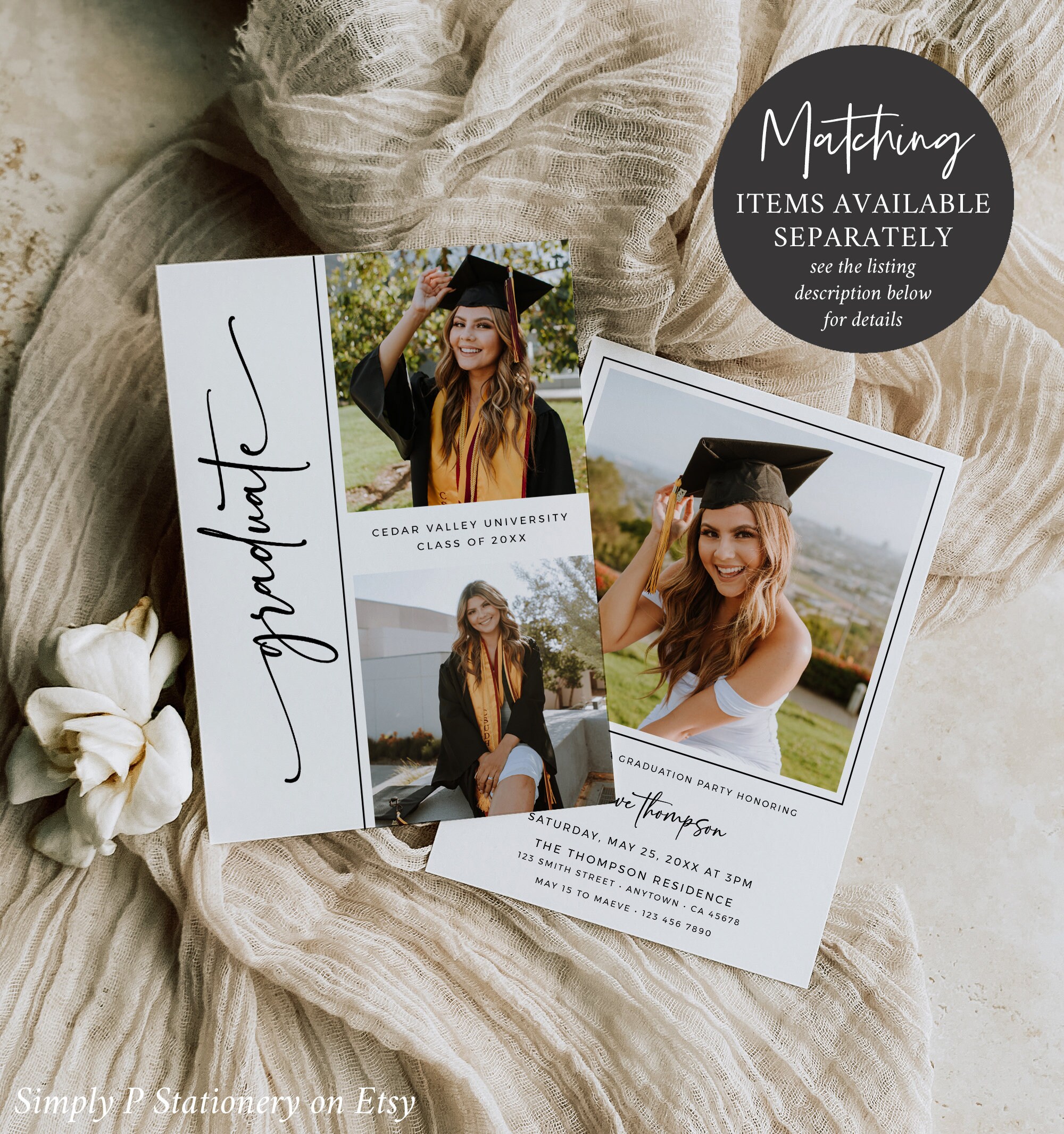 Donation Inset College Fund Insert With QR Code, Graduation Insert Card Template ...