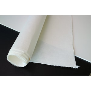 Carta di gelso tradizionale coreana fatta a mano HanJi semplice bianco naturale triplo strato 28,3" x 55,9" (72 x 142 cm) Soonji NA00091 [ 10 pezzi ]
