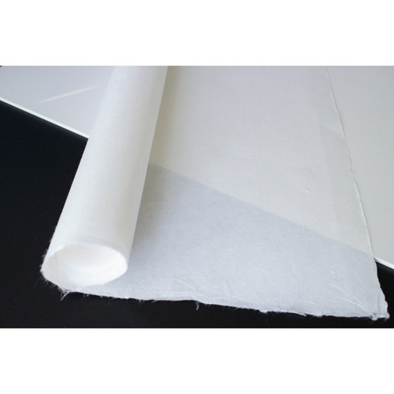 Korean Traditional Handmade Paper HanJi Natural Fiber Plain PH Neutral Double Layer 36.2" x 75.6" (92Cm x 192Cm) Daksoonji NA00259 [ 3Pcs ]