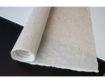 Korean Traditional Handmade Paper HanJi Unbleached Non-Whitening Light Brown Double Layer 29.5"x57.1" (76Cmx145Cm) Unyongji NA00156 [ 3Pcs ]