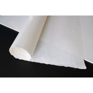 Korean Traditional Handmade Mulberry Paper HanJi Plain Natural White Double Layer 24.8&quot; x 36.6&quot; (63 x 93 Cm) Soonji NA00093 [ 10Pcs ]