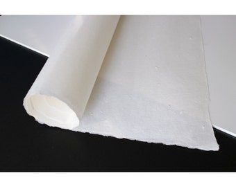 Korean Traditional Handmade Mulberry Paper HanJi Plain Natural White Double Layer 24.8" x 36.6" (63 x 93 Cm) Soonji NA00093 [ 10Pcs ]