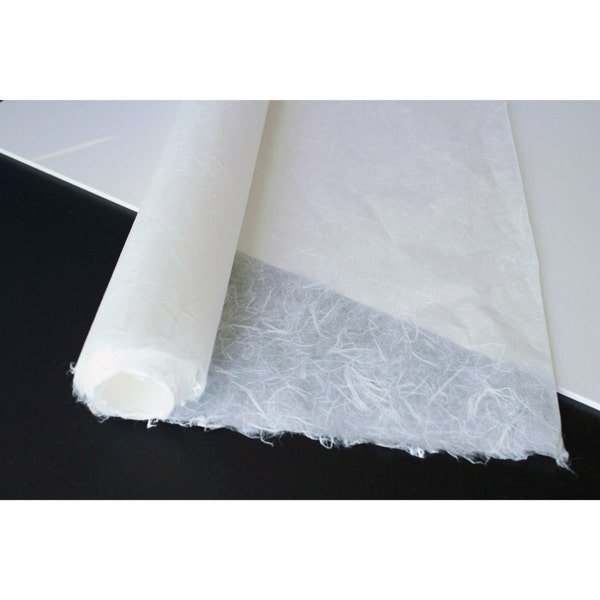 Korean Traditional Handmade Paper HanJi Natural Fiber Texture White Single-Layer 38.2" x 75.6" (97 x 192 Cm) Unyongji NA00074 [ 3Pcs ]