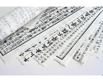 Korean Paper Hanji Original Korean Letters Printed Eco-Friendly Mulberry Fiber Texture Gift Wrapping Packaging Decorative Paper [10Sheets]