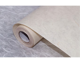 Rouleau de papier de mûrier écru, texture de brins de fibres coréens Hanji ChangHoJi pour décoration de papier peint, écran Shoji, respectueux de l'environnement, sans acide