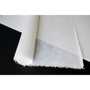 Traditionelles koreanisches handgemachtes Maulbeerpapier HanJi Plain natürliches Weiß einlagig 24.8 "x 36.6" (63 x 93 cm)Braun NA00092 [ 10 Stück]