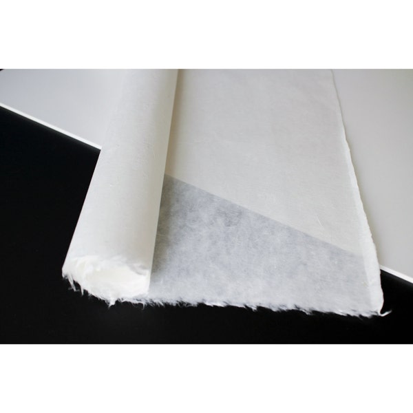 Coréen traditionnel fait à la main Papier mûrier HanJi Plain Blanc Naturel Simple Couche 24.8 « x 36.6 » (63 x 93 Cm) Soonji NA00092 [ 10Pcs ]