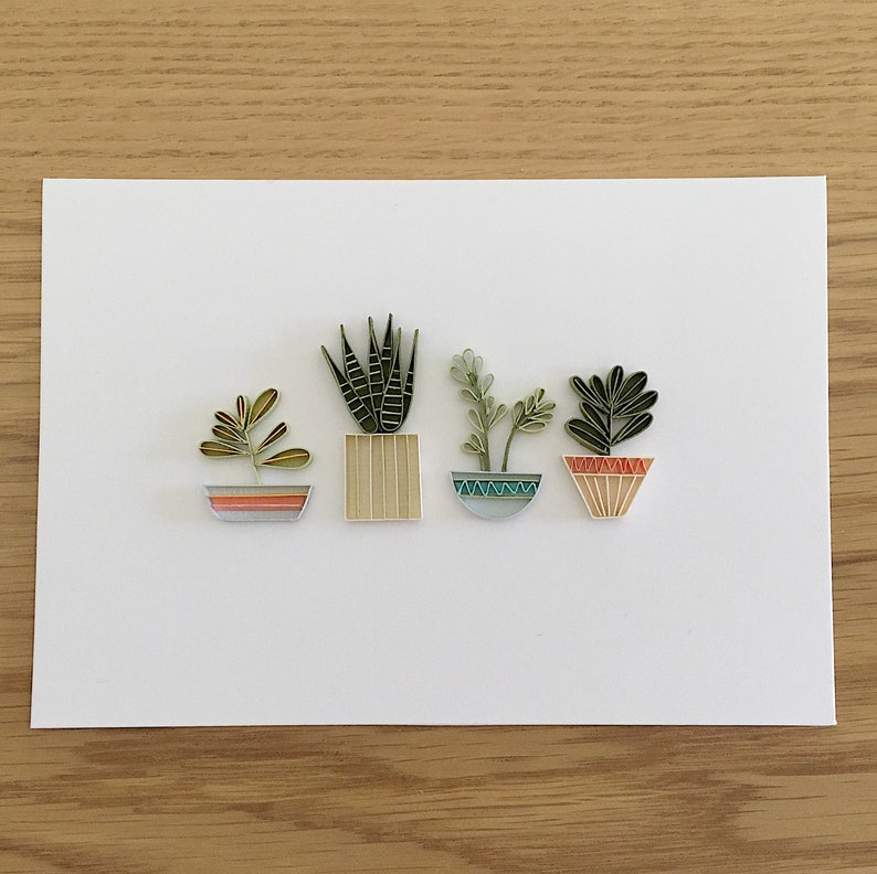 Eco-friendly packaging Potted Plants Paper Quilled Plants in Pots Succulents