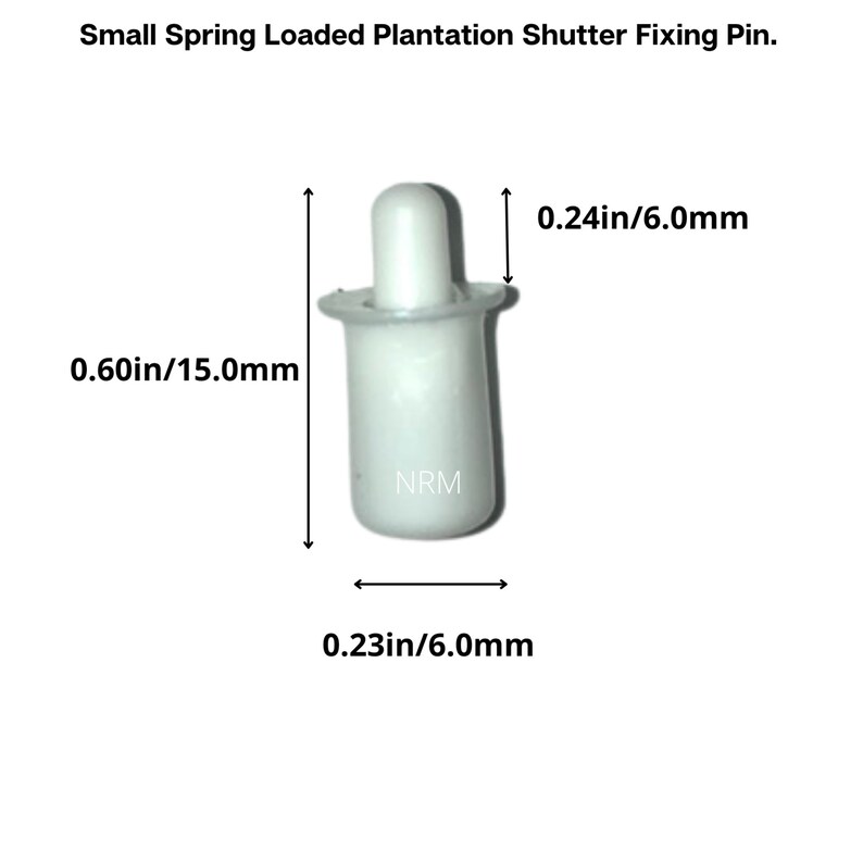 Plantation Shutters Spring Loaded Repair Pin Small Length 15mm /6mm 10