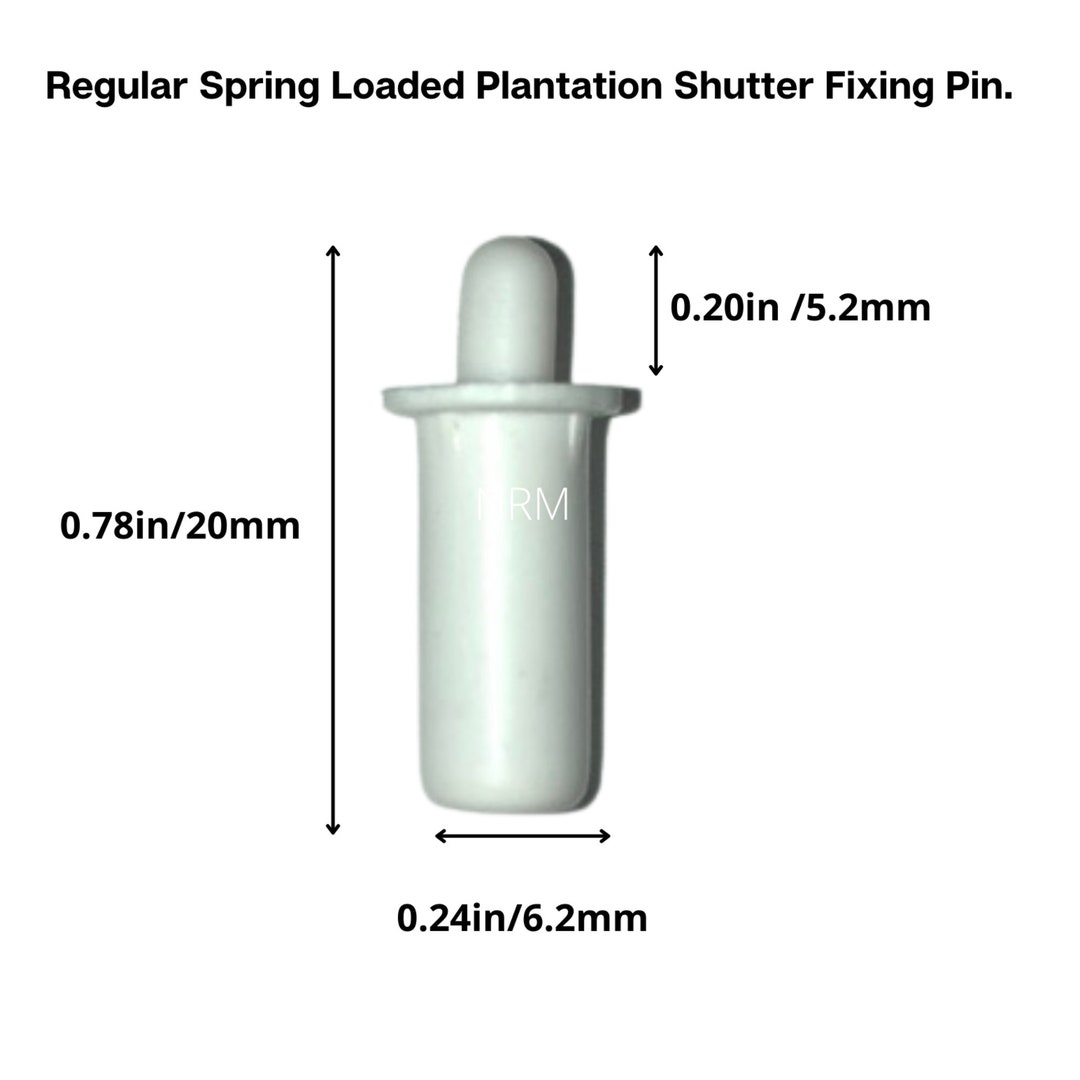 Plantation Shutters, Spring Loaded Louver Repair Pins, Regular Size