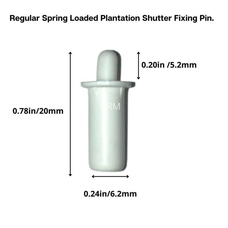 Plantation Shutters, Spring Loaded Louver Repair Pins, Regular Size