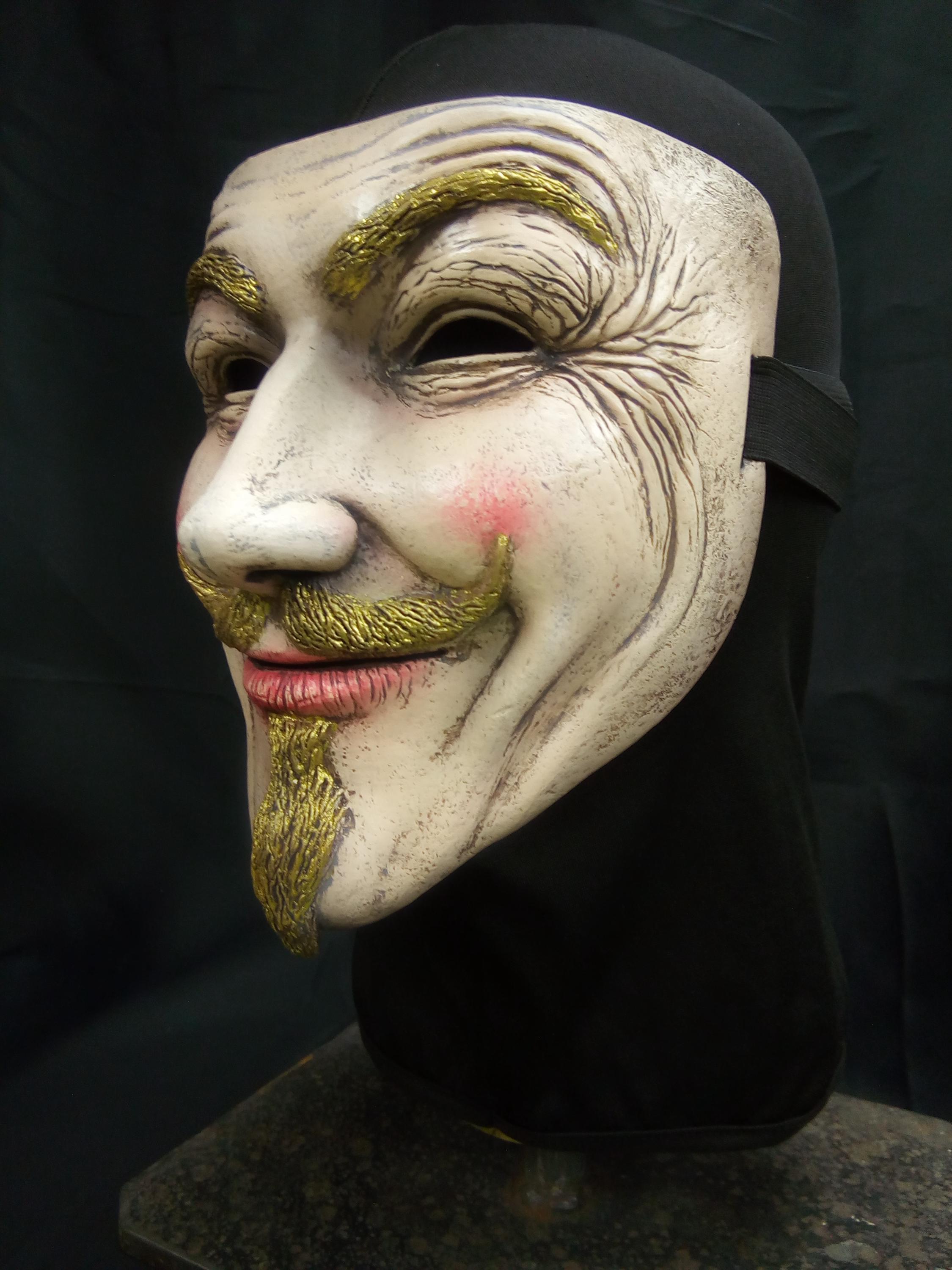 Guy Fawkes Mask - Ivory - Etsy