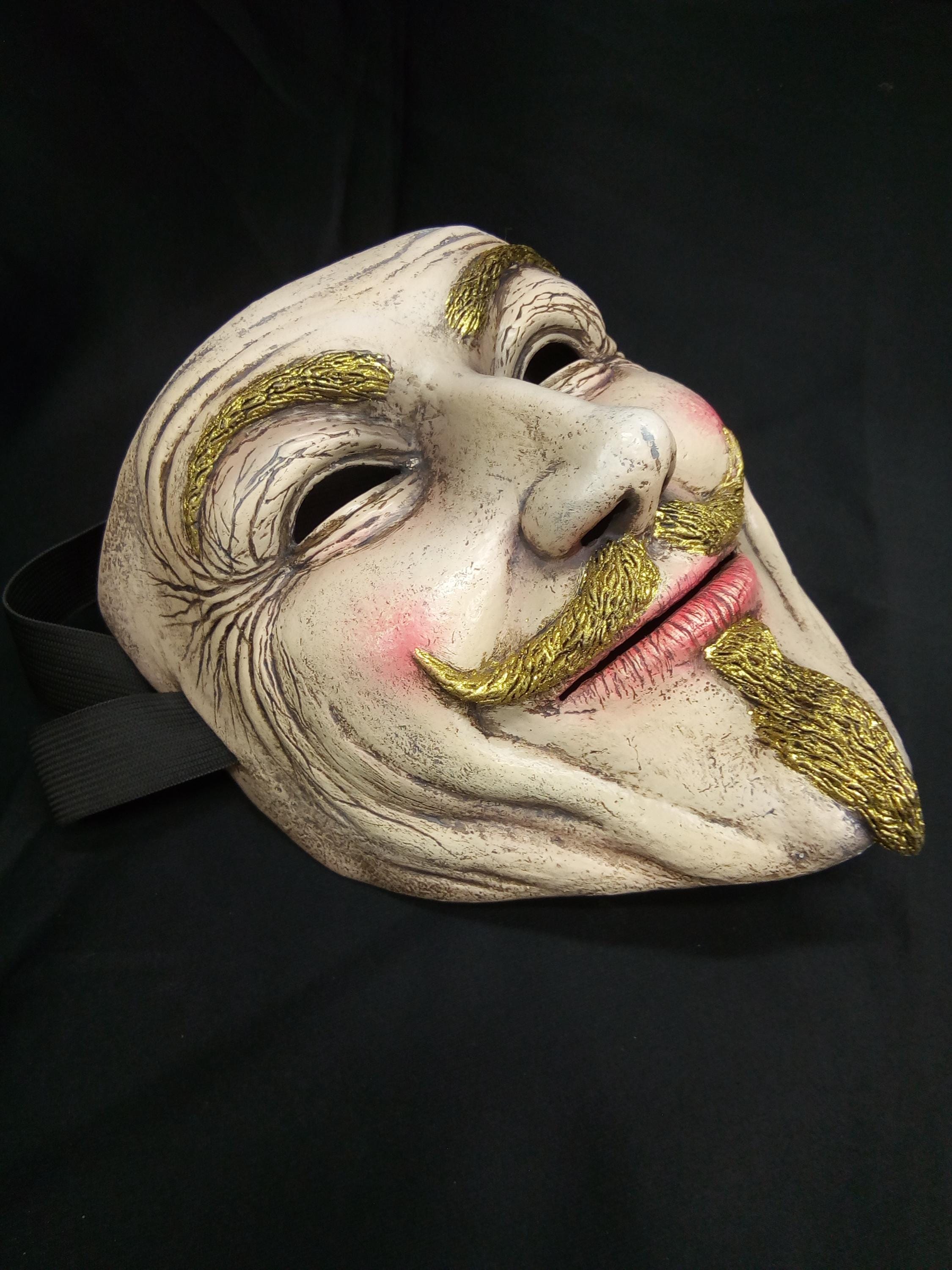 Guy Fawkes Mask - Ivory - Etsy