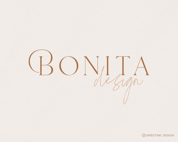 Bonita Logo Design Photography Logo Watermark Boutique | Etsy