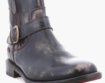 Bed Stu Becca Buckle Boot Black Hand Wash 8.5 M Pristine NEW WO BOX