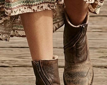 Bed Stü for Free People  Spontaneous Shearling-Lined Zipper Vintage Boot 8