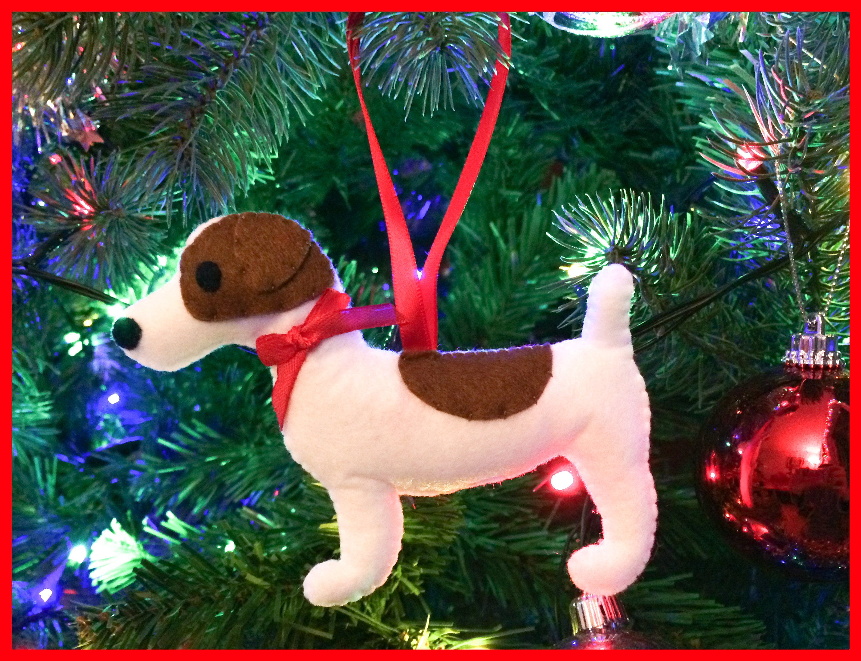 Jack Russell Terrier Dog Felt Ornament Etsy
