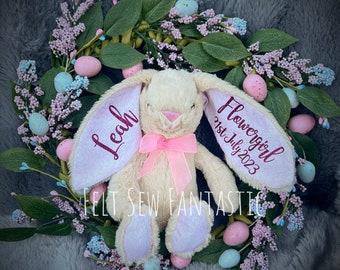 Personalised bunny rabbit Flower girl gift bridesmaid proposal wedding favours flower girl Bridesmaid gift