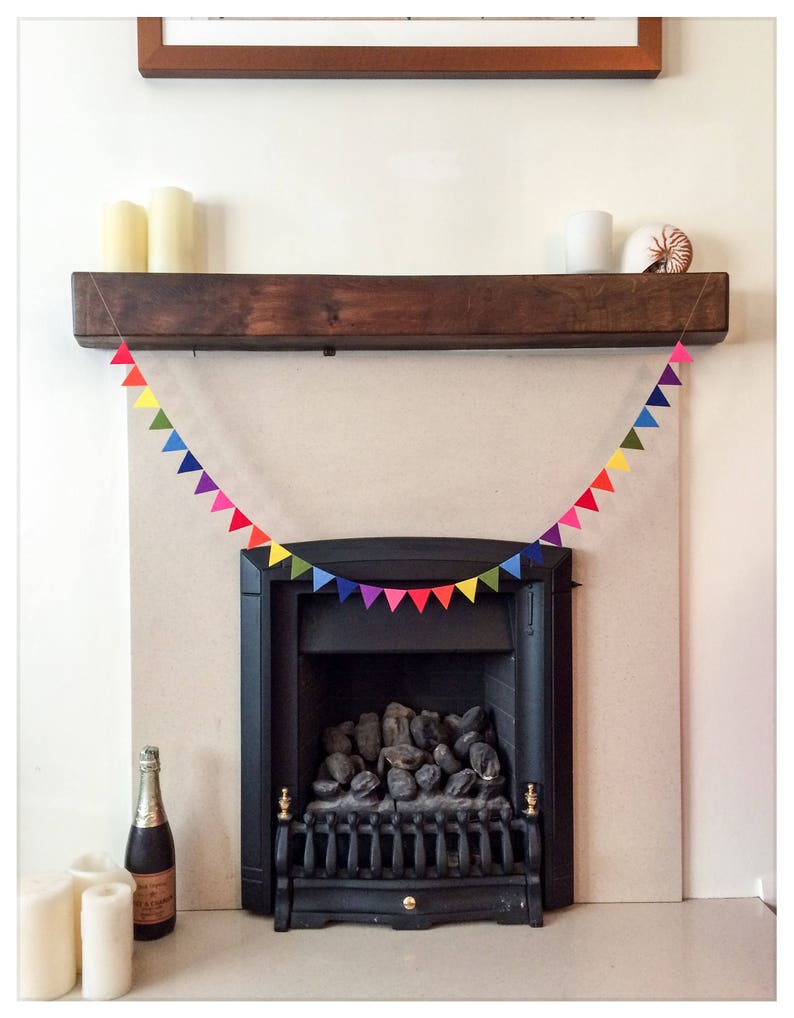 Mini Felt Rainbow Bunting Banner Garland Etsy