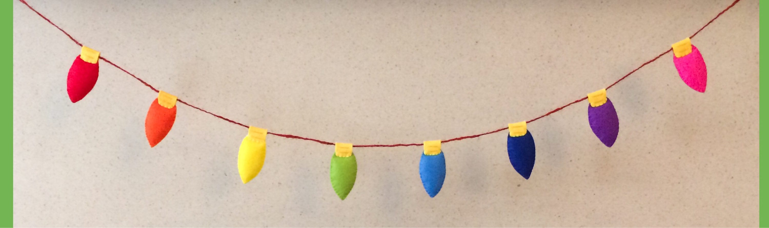 Rainbow christmas fairy light garland Etsy