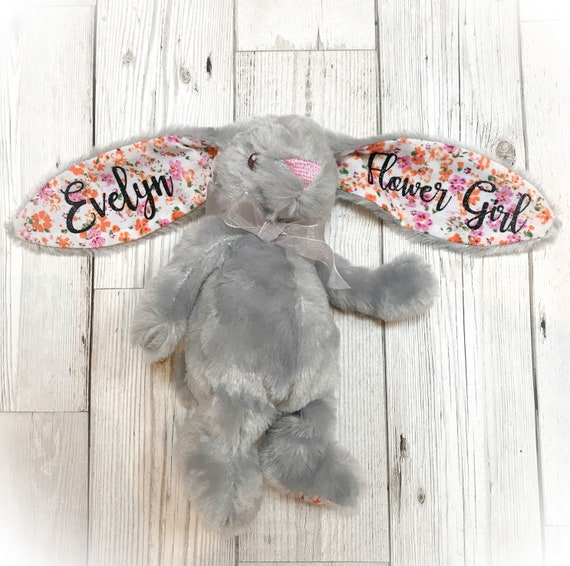 personalised flower girl bunny