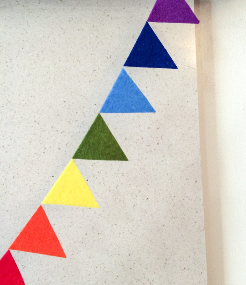 Mini Felt Rainbow Bunting Banner Garland Etsy