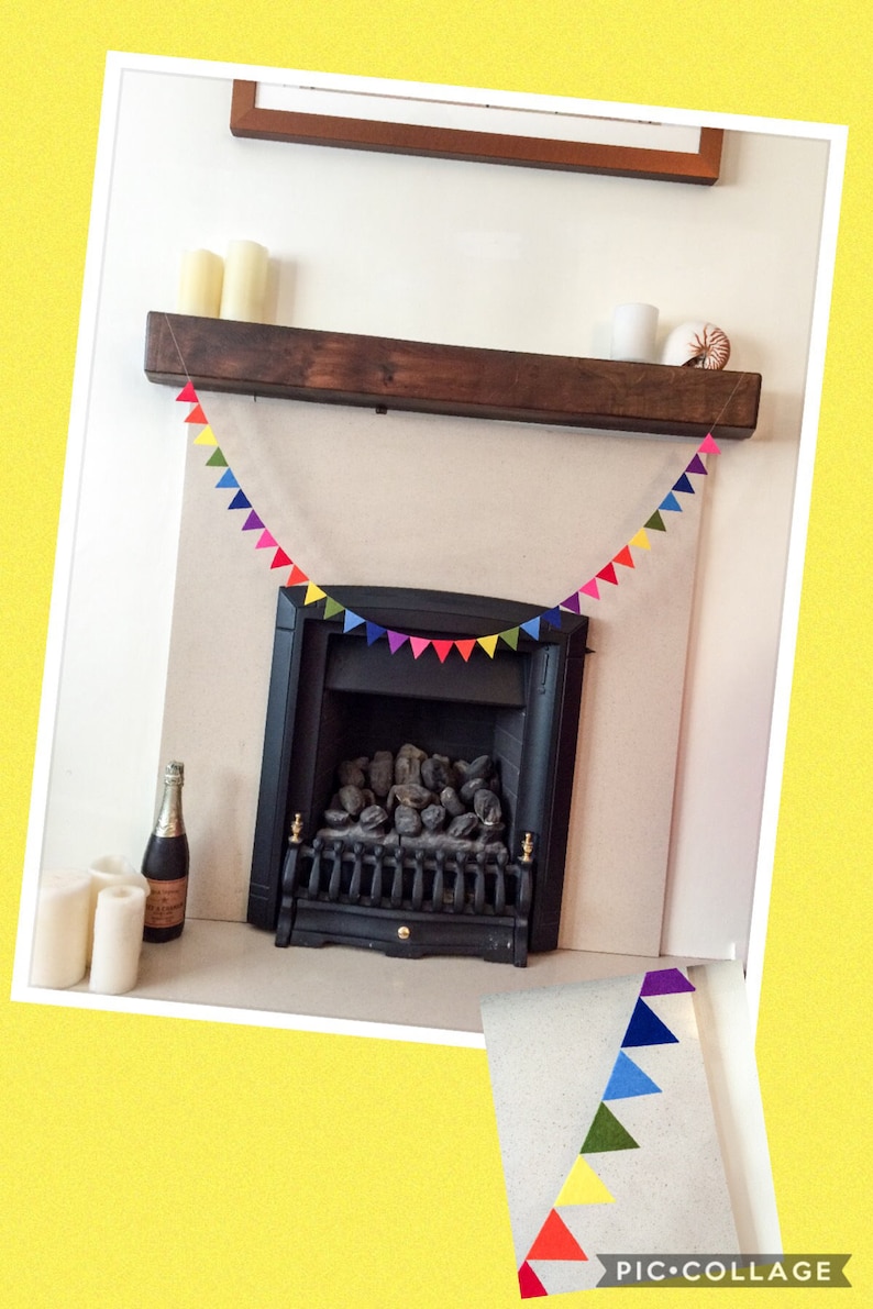 Mini Felt Rainbow Bunting Banner Garland Etsy