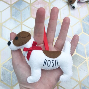 Jack Russell Terrier Dog Felt Ornament