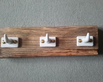 Shabby wardrobe, 3 towel hooks, jewelry holder, upcycling, Art Deco