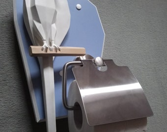 Toilet paper holder "The parrot"