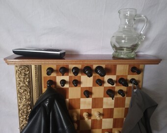 Chess Extravagant coathook "King's Indian Defense" Chess game Coathook coat stand coat hook wall decorationation