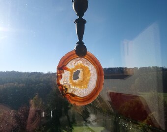 Sun catcher window decoration agate disc