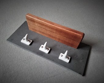 Noble hook rail, wardrobe, towel hook, jewelry holder, antique porcelain hook, upcycling, Art Deco