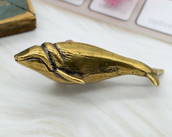 Brons massief messing walvisknoppen Messing handgrepen knoppen trekt messing ladeknoppen dressoir trekt deurknoppen kast trekt handgrepen kastbeslag